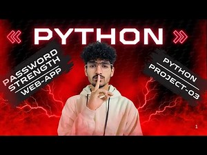 How to Built a Password Strength Checker | Python | Streamlit | Regex