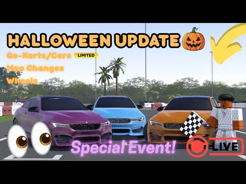 *NEW* HALLOWEEN UPDATE | Go-Karts, Cars, Wheels, + More | Do !link to join the game!