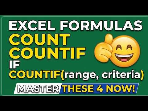 IFs, CountIF, IF, Count formula in excel | Excel Formulas for Beginners to Expert #excel #ExcelZMN