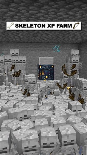 Minecraft Skeleton XP Farm! #minecraft #shorts