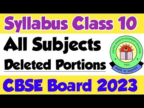 Class 10 Syllabus 2022-23 | Cbse Syllabus 2023 All Subject | Science/ Maths/ English/ SST Syllabus