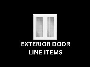 EXTERIOR DOOR XACTIMATE LINE ITEMS