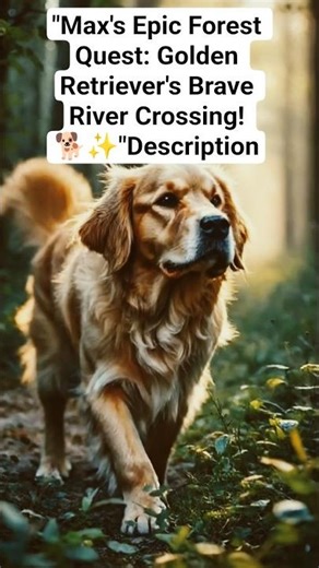 "Max's Epic Forest Quest: Golden Retriever's Brave River Crossing!