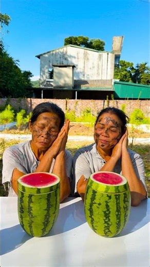 two poor sisters hide eye candy inside a watermelon 🍉… What happens next? 😢