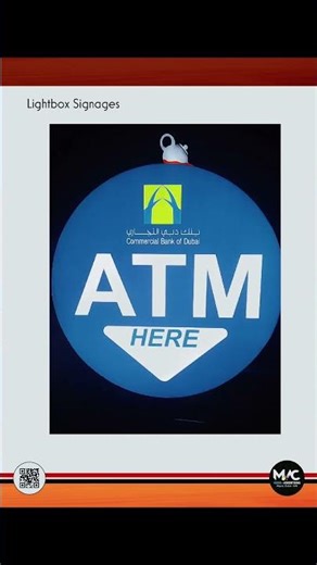 Light Box Signage Work of ATM - Mac Media, UAE