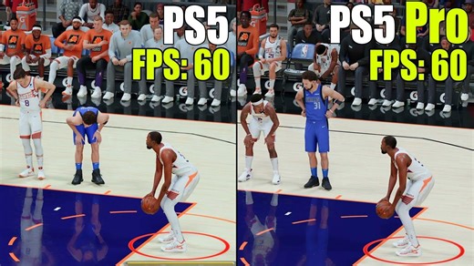 【4K60帧】NBA 2K25 | PS5 vs PS5 Pro | 画质与帧数详细对比 | 作者：Open Surprise | 机翻中文