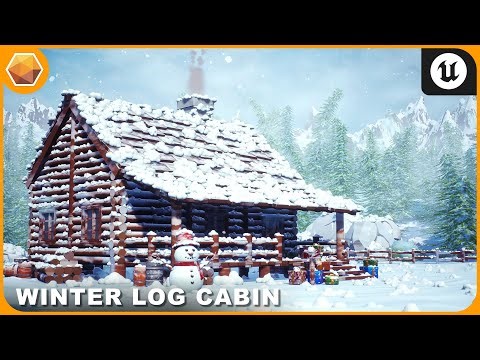 Winter Log Cabin - Low Poly Environment | Unreal Engine | Cinematic Trailer | #polyart3d