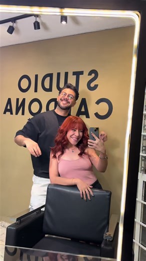 Pelirroja por siempre! 🥰💐 IG: _andresmichellev / @studiocardona #fy #hair #parati #vlog #flowers