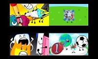 Mix of 4 videos from youtube : VERY LOUD BFDI WARNING FATAL ERROR