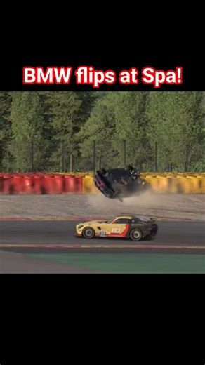 BMW flips at Spa! #shorts