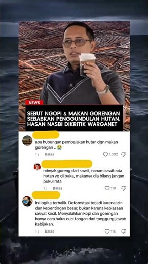 Hasan Nasbi criticized for saying drinking coffee and eating fried foods causes deforestation #tr...