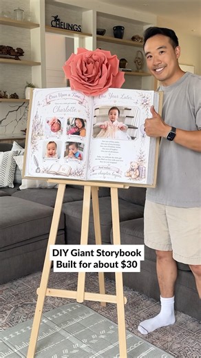 I built this giant storybook for about $30 📖✨ Materials linked in my bio! ‪@cvs‬