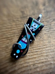 Intarsia in Sterling Silver Pendant - Etsy