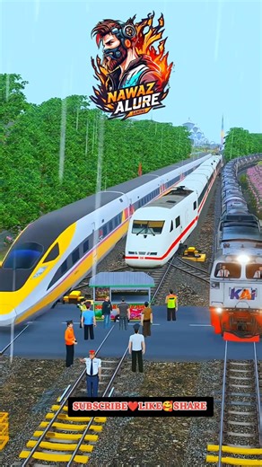 Many High-Speed Trains Pass During Track Switching! 😱🚆#railtrack #railroad #automobile #railroad