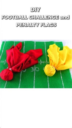🏈 QUICK AND EASY DIY football Penalty and Challenge Flag Party Favors #shorts
