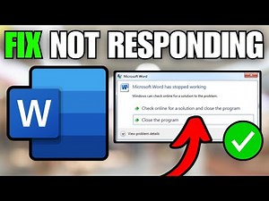 How To Fix MS Word Not Responding / Working in Windows 11