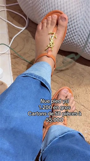 Nue pied YSL gros: prix, cartons et chaussures à nu-pied