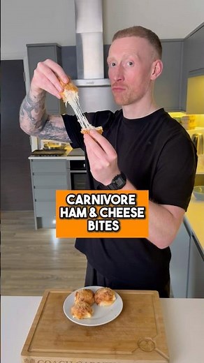 Carnivore Ham & Cheese Bites 🔥#carnivore #carnivorediet #recipe #airfryer #snacks #lowcarb