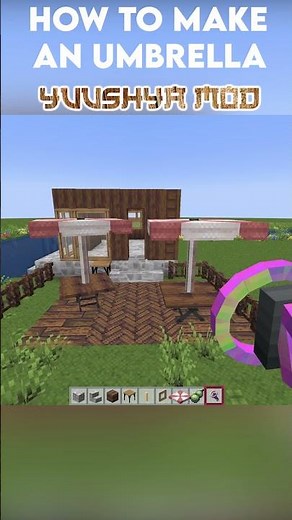 How to Make a Simple Minecraft Umbrella with Yuushya Mod