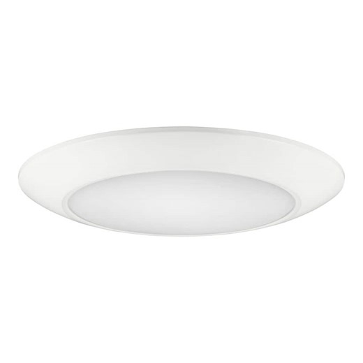 Check The Home Depot's Q&A Before Buying: Commercial Electric 1-Pack 8 in. LED Surface Mount Downlight Flush Mount Disk Light Fixture, 900-1100-1400LM, Selectable CCT 2700K-5000K