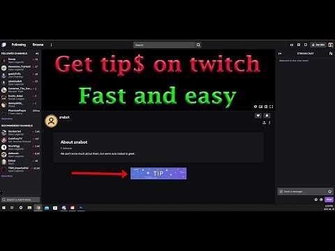 Setup tips/donation on twitch with StreamElements