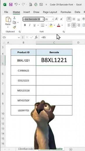 This is show to Create barcodes in Excel. You can download the font google fonts #excel #exceltips