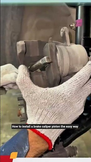 How to install a brake caliper piston the easy way #shorts #mechanic