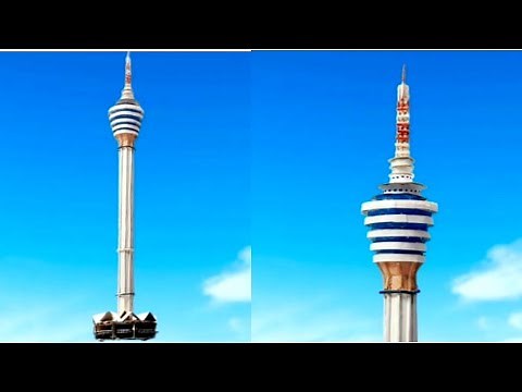 Menara KL Tower model making | How to make KL tower by cardboard| Menara Kuala Lumpur Malaysia| klcc