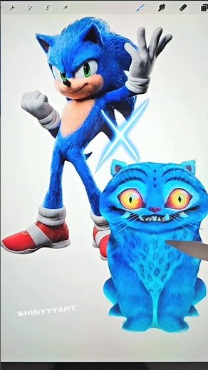 💙 Sonic x Derpy #sonic #kpopdemonhunters #transformation #disney #art #sony #rumi #mira #zoey #derpy