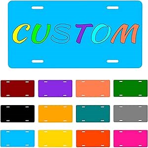 Custom Front License Plate,Personalized License Plate Add Your Own Image Text,Customized License Plate,Decorative Front License Plate 6X12 Inch,OliveDrab