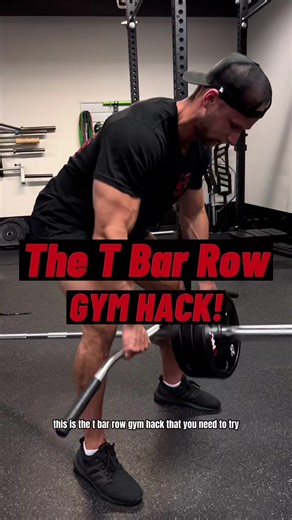 How to get an overhand grip on T-Bar rows even when your gym doesn't have the right equipment 👀💪🏽 #GymHack #Gym #WorkoutTips #FitTok