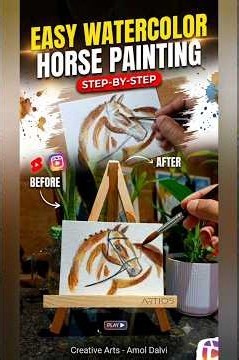 Watercolor Horse Painting Tutorial | Step-by-Step for Beginners