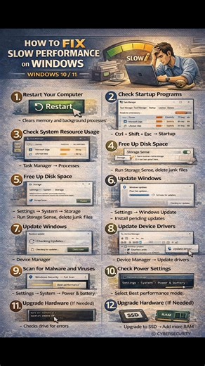 How to Fix Slow Performance on Windows Operating Systems (Windows 10 / 11). Check the comments for more details👇👇👇 | Gate Corp.