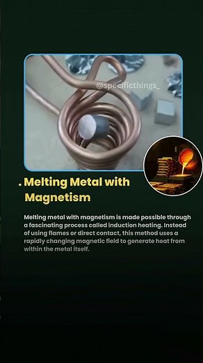 Melting Metal with Magnetism: The Power of Induction Heating . #shortsfeed #facts #scienceexperiment