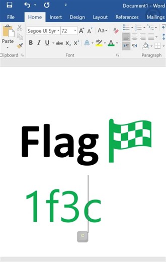 How to Draw Flag Symbol in Word! 🚩 #shorts #asmr #flag #shortsfeed