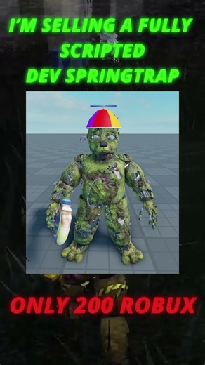 (dm for me) FULLY SCRIPTED SPRINGTRAP IS INSANE #roblox #fnaf #gaming
