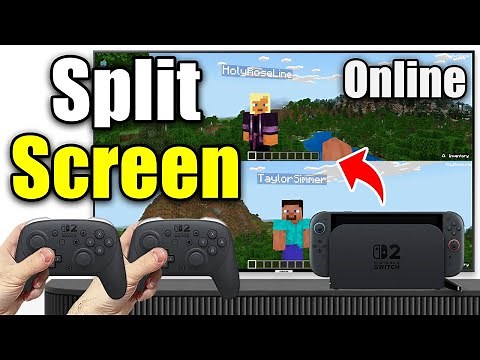 How To Play Minecraft Split Screen on Nintendo Switch 2 With Online Multiplayer!
