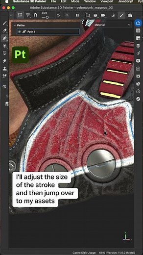 Awesome trick for the Path Tool in Substance Painter #substancepainter