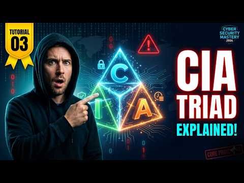 Tutorial 3 | CIA Triad Explained | Confidentiality, Integrity, Availability | Cyber Security 2026