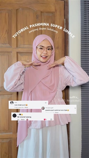 TUTOR SIMPLE PASHMINA MUDAH DIIKUTI #hijab #tutorialhijab #tutorialpashmina