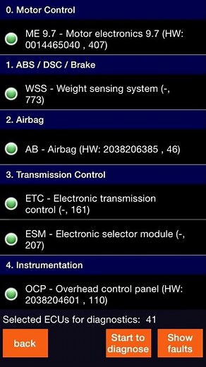 Carly for Mercedes iOS: Diagnostic and Send Session Log