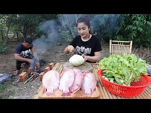 The best way to make yummy grilled red fish - Red fish cooking - Countryside vlog