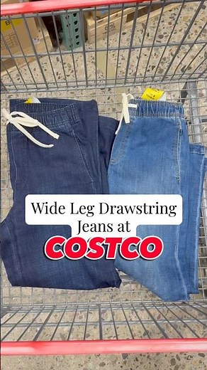 Wide Leg Drawstring Jeans at Costco!#costco_empties #costcofinds #costco #widelegjeans #summerstyle