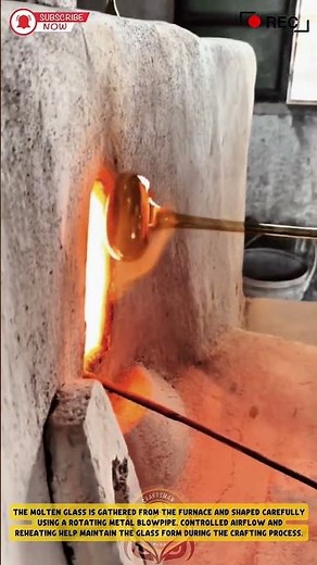 Traditional Glass Blowing Furnace for Precise Handmade Glass Forming Techniques
