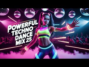 Powerful Techno Dance Mix 25 - AI Music and Video