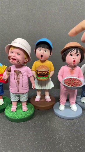 These tiny clay kids are handmade and full of joy.