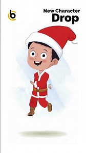 Cute Christmas Boy Cartoon Character | Animation-Ready Santa Costume Vector Art