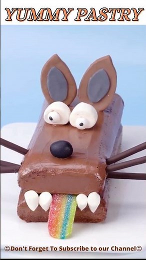 DIY Cute Chocolate Dog Cake by YUMMY PASTRY #Shorts