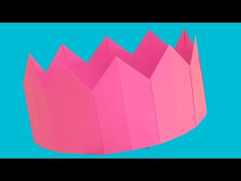 Paper Crown 👑DIY |How to make - Origami Crown (tiara) for kids _ Easy steps | Paper craft for kids