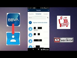TRANSFERENCIA BBVA a CONTACTOS I PASAR DINERO BBVA a CONTACTOS